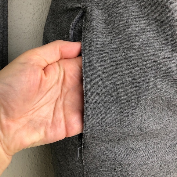 AKRIS PUNTO GRAY JERSEY VISCOSE scooba front zipper DRESS SZ 4 POCKETS - Picture 4 of 13